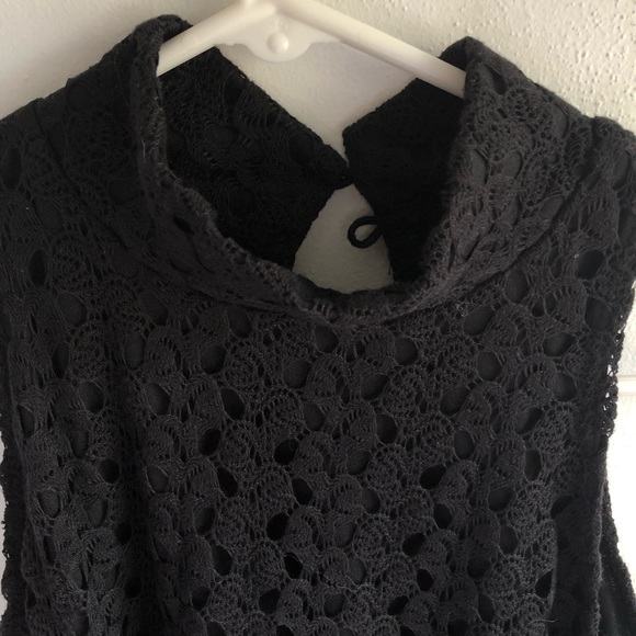 BABYDOLL BLACK DRESS WITH LACING - Picture 2 of 4